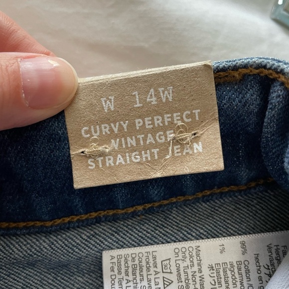 Madewell Curvy Perfect Vintage Straight Jean in Mayfield Wash Size 14W - Picture 11 of 13